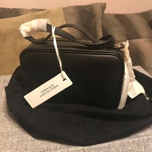 NWT Versace Collection Crossbody Bag-Black